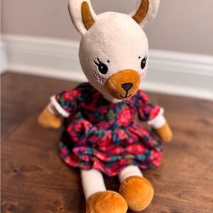 Matilda Jane Adorable Plush llama Toy with Floral Dress